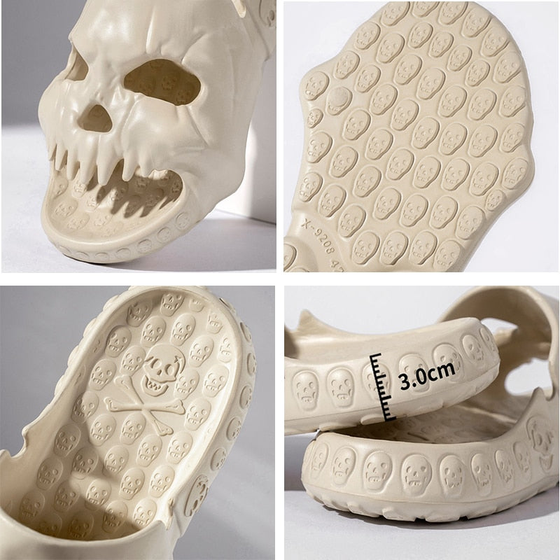 Hollow Skull Design Outdoor Slipper Non-slip Sandal Shoes