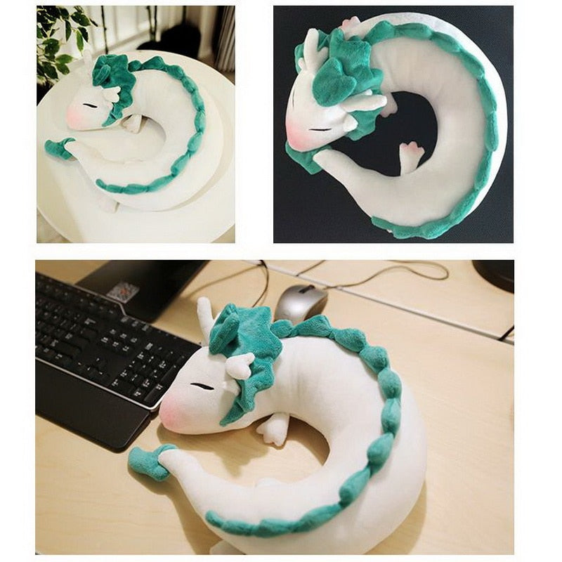 Cartoon Anime Haku Dragon Plush U Shape Pillow Doll