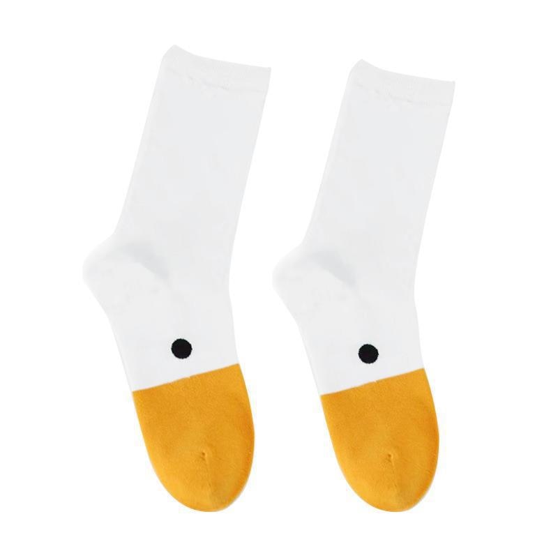 Funny Crazy Goose Head Universal Women Men Cotton Sock