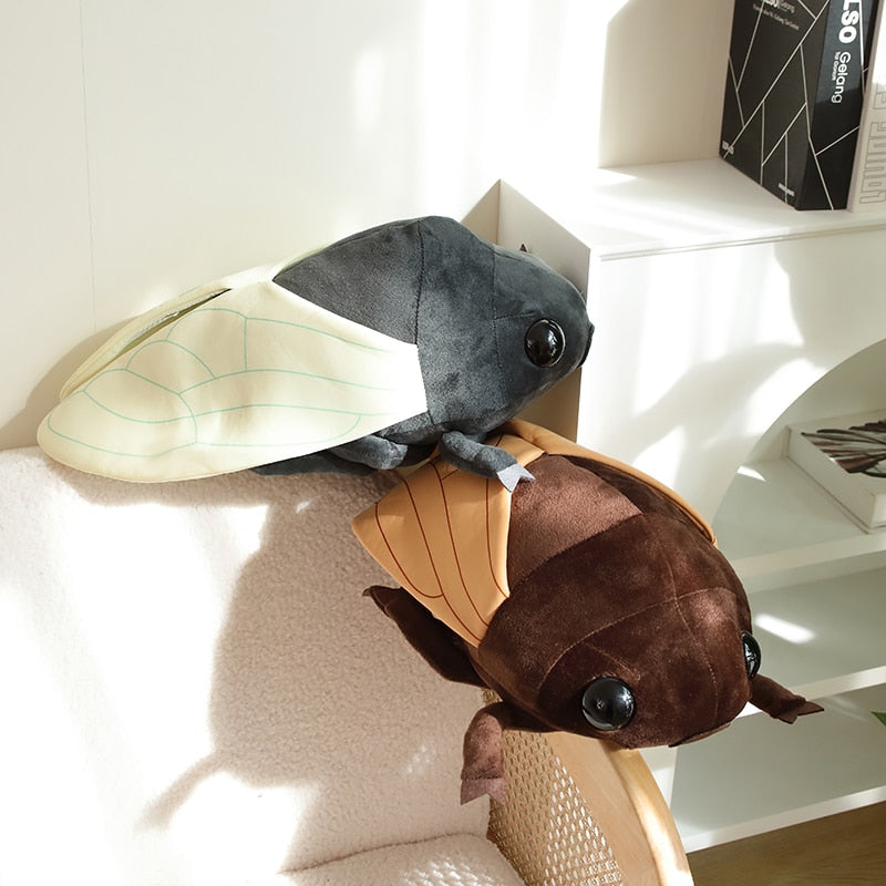 Cute Lifelike Simulation Trees Cicada Insect Plush Doll