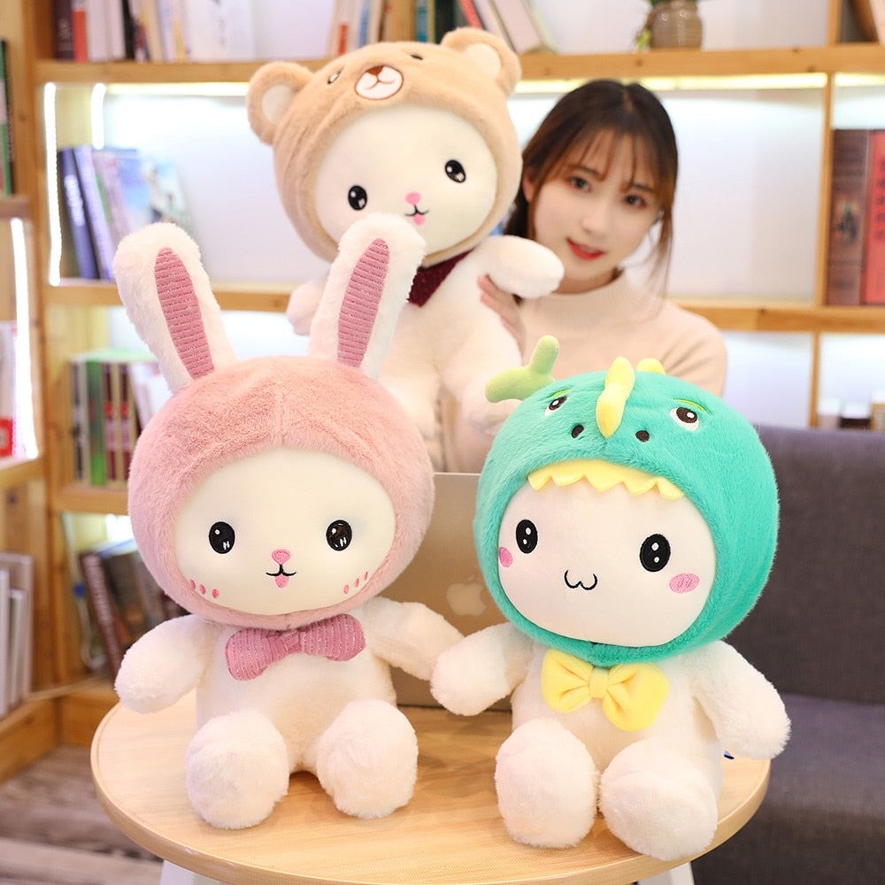 Little Bear in Cuddly Suit Plush Stuffed Doll Toy Gift for Girls