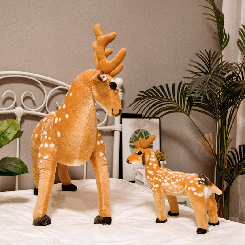 Simulation Sika Deer Prop Large Size Plush Stuffed Doll Toy Home Decor