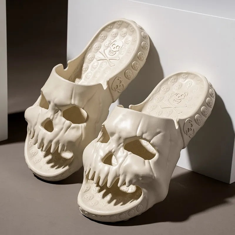 Hollow Skull Design Outdoor Slipper Non-slip Sandal Shoes