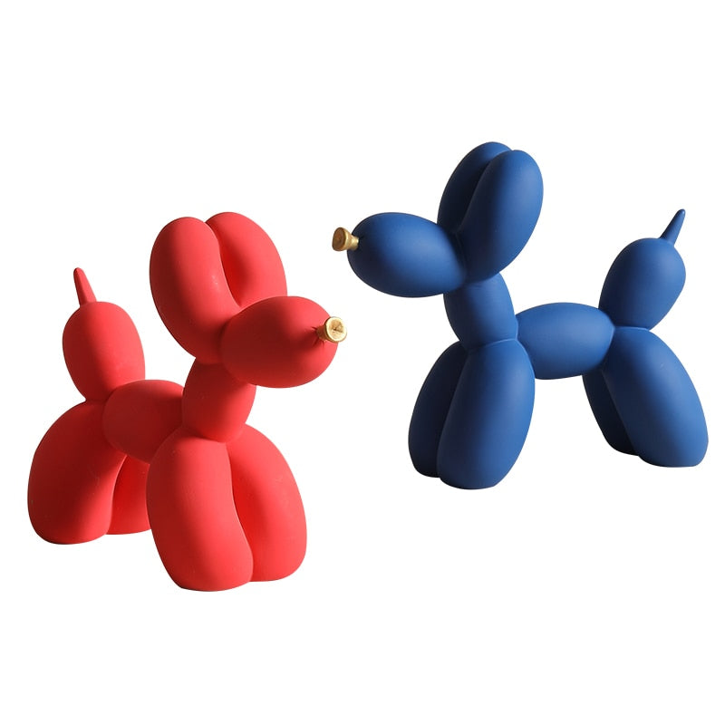 Modern Balloon Dog Resin 18cm Figurine Sculpture Interior Home Decoration