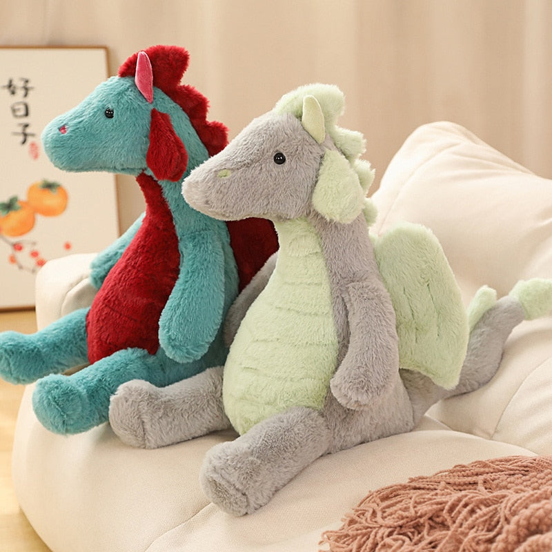 Cute Giant Salamander Dragon Sitting Plush Stuffed Pillow Doll