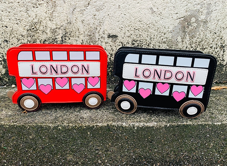 Cute Sightseeing London Bus Mini Purse Shoulder Bag Handbag