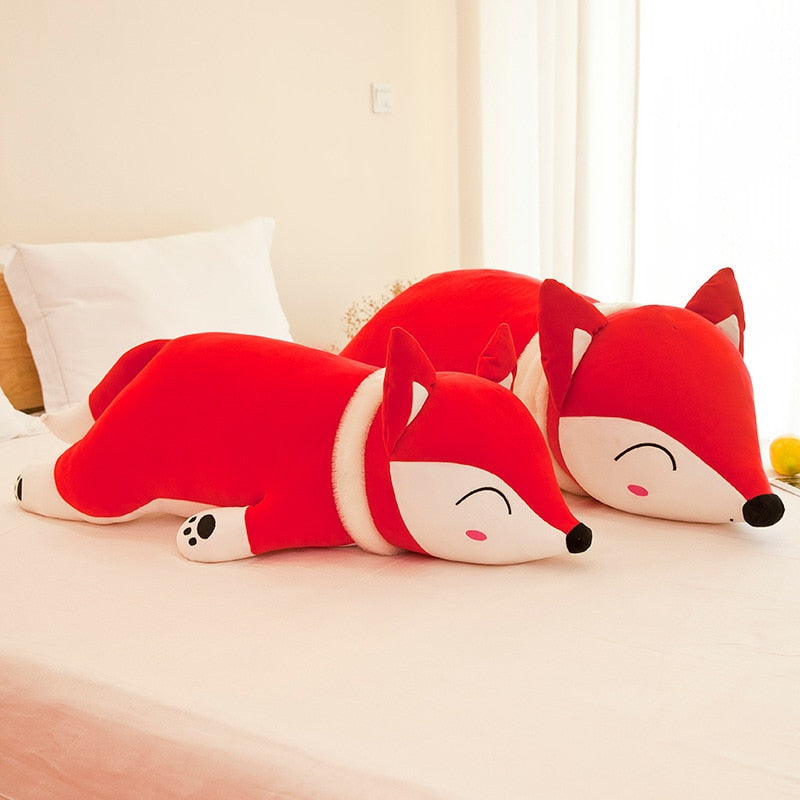 Cute Sleeping Fox Lying Plush Stuffed Pillow Doll