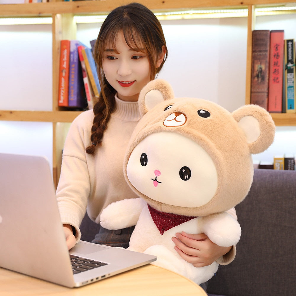 Little Bear in Cuddly Suit Plush Stuffed Doll Toy Gift for Girls