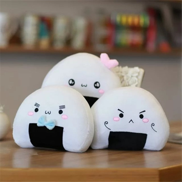 Cute Gnigiri Japanese Sushi Rice Ball Stuffed Plush Pillow Doll
