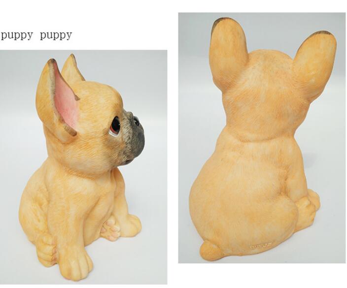 Cute French Bulldog Resin Sculpture Statue Home Decoration