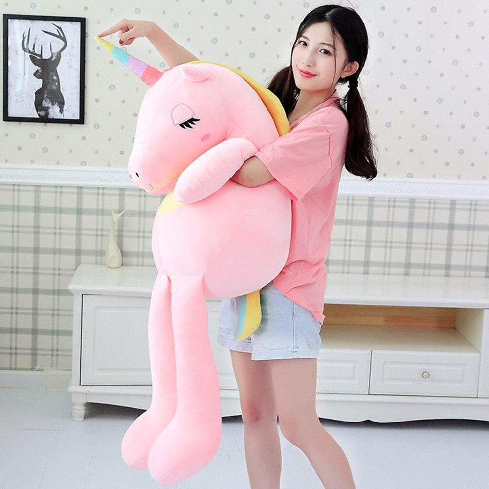 Giant Sleeping Fatty Unicorn Soft Plush Stuffed Doll Gift for Girls