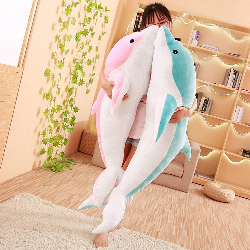 Cute Dolphin Large Size Soft Plush Stuffed Doll Pillow
