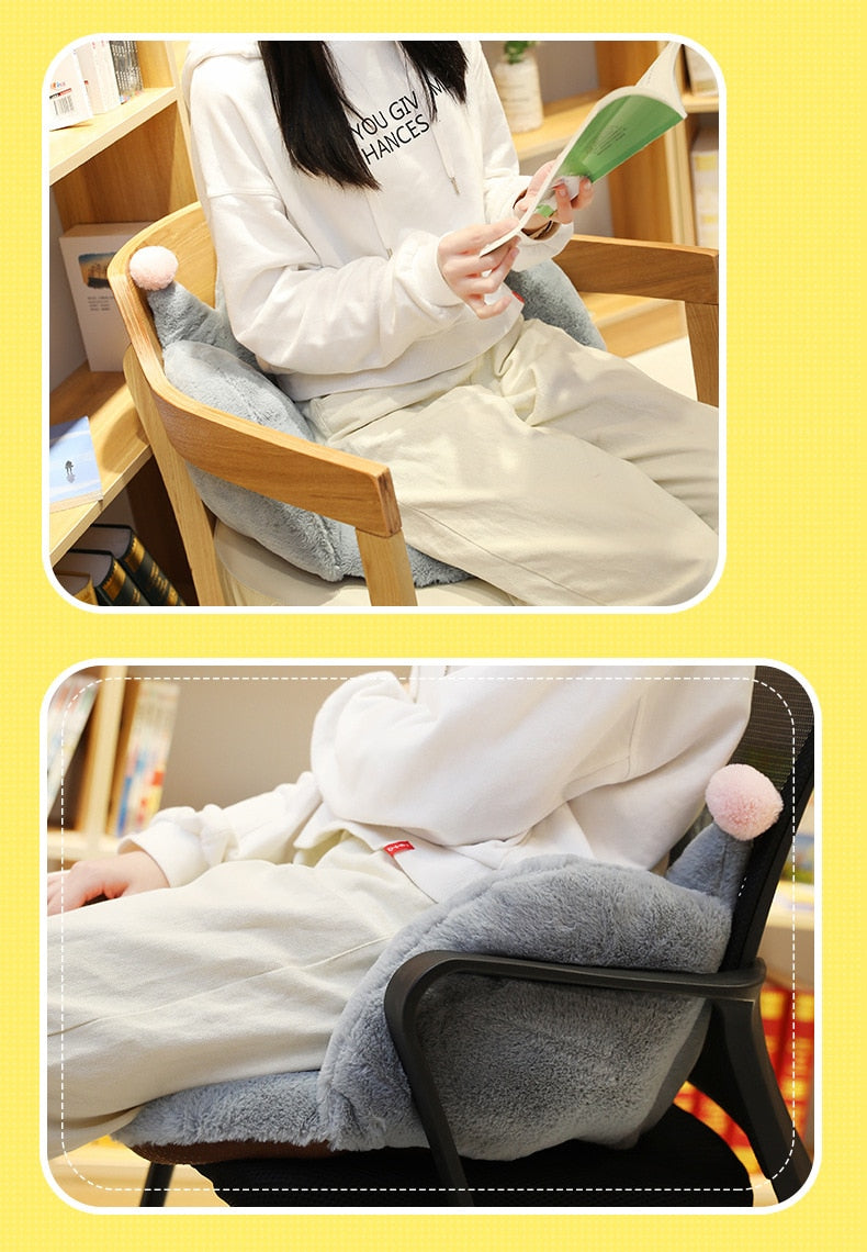 Cartoon Crown Soft Short Plush Chair Sofa Cushion