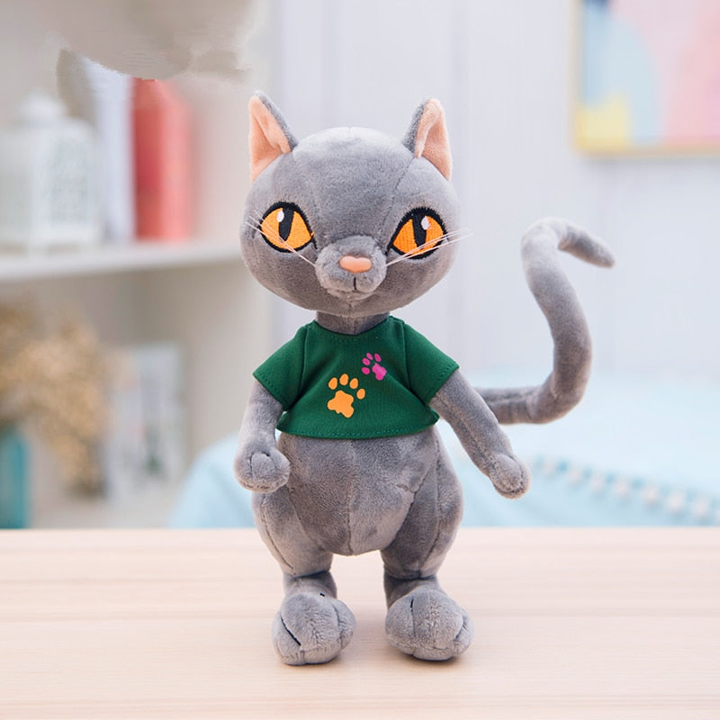 Lovely Orange/Green Eye Cat Plush Toy Stuffed Doll