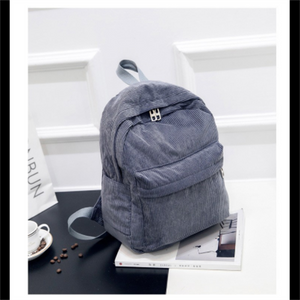 Corduroy Design Women Women School Bag Backpack For Teenage Girls