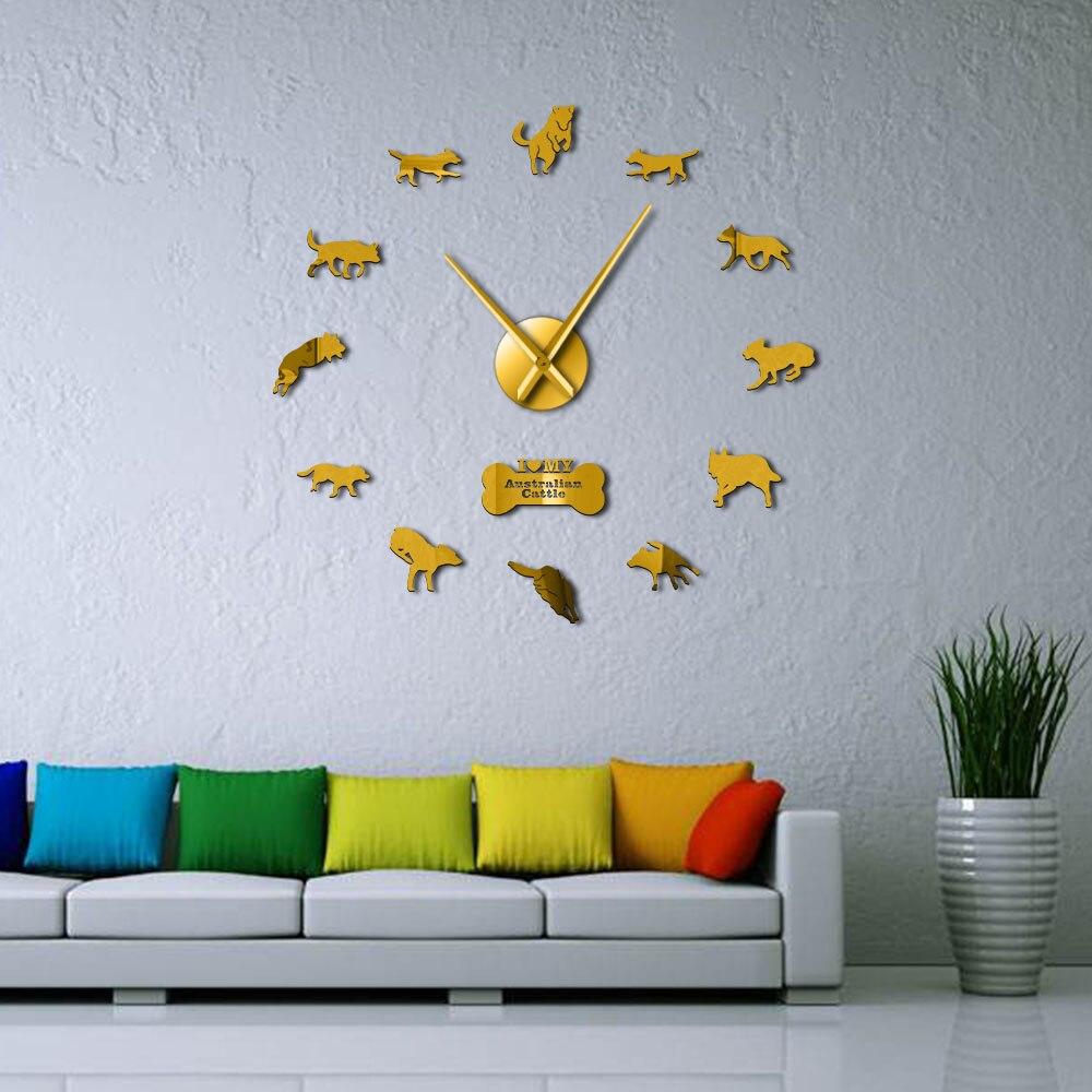 Australian Cattle Dog Large Frameless DIY Wall Clock