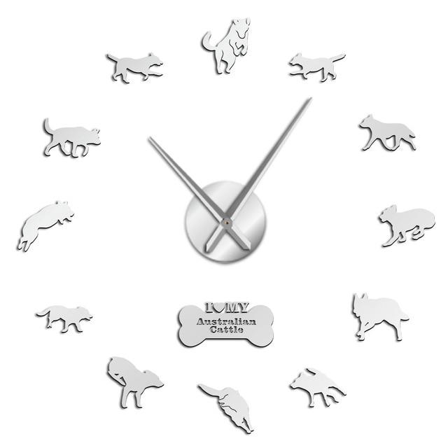 Australian Cattle Dog Large Frameless DIY Wall Clock