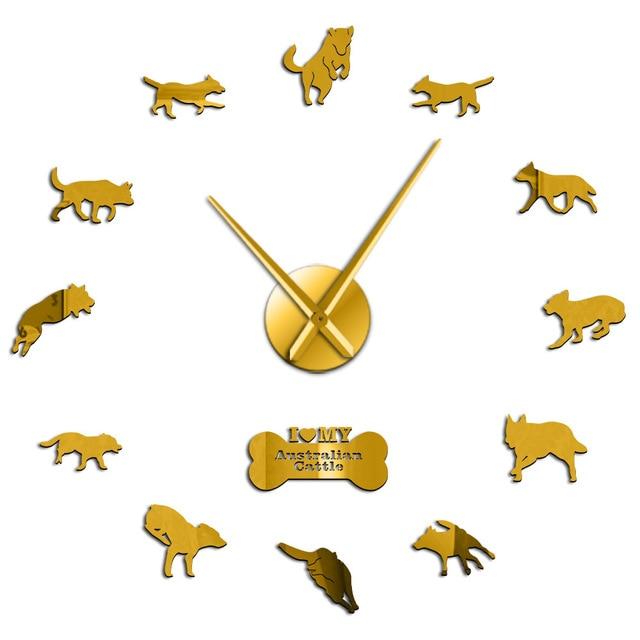 Australian Cattle Dog Large Frameless DIY Wall Clock