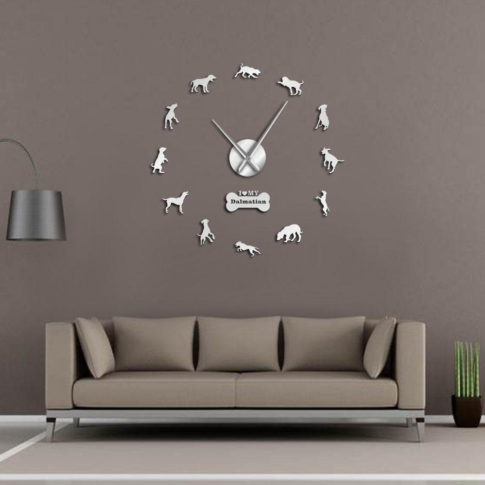 I Love My Dalmatian Dog Large Frameless DIY Wall Clock