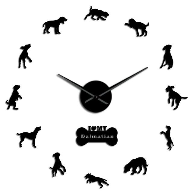 I Love My Dalmatian Dog Large Frameless DIY Wall Clock