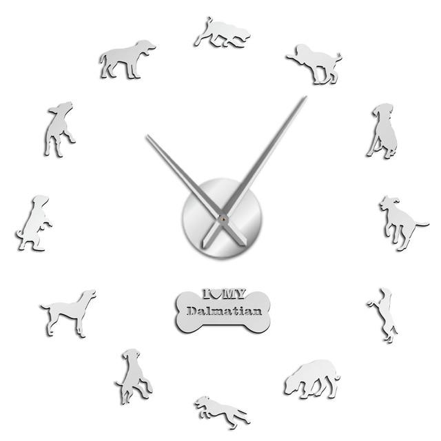 I Love My Dalmatian Dog Large Frameless DIY Wall Clock