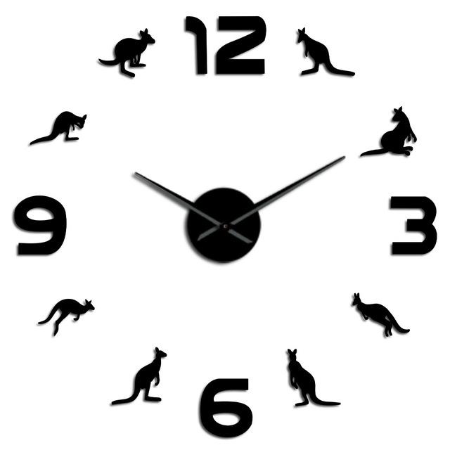 Witch with Broomstick Halloween Evil Large Frameless DIY Wall Clock