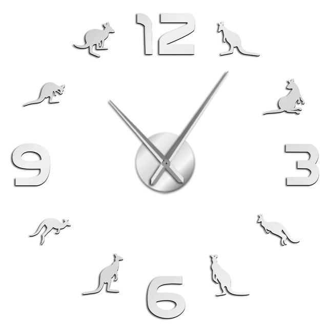 Witch with Broomstick Halloween Evil Large Frameless DIY Wall Clock
