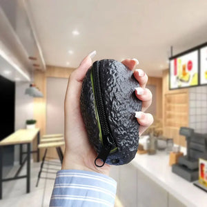 Realistic Avocado Shape Mini Coin Zipper Pocket Purse Wallet