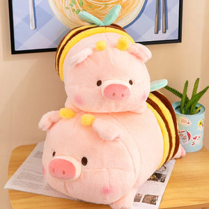 Lovely Bee Piglet Little Pig Cuddly Stuffed Plush Doll Children Gift