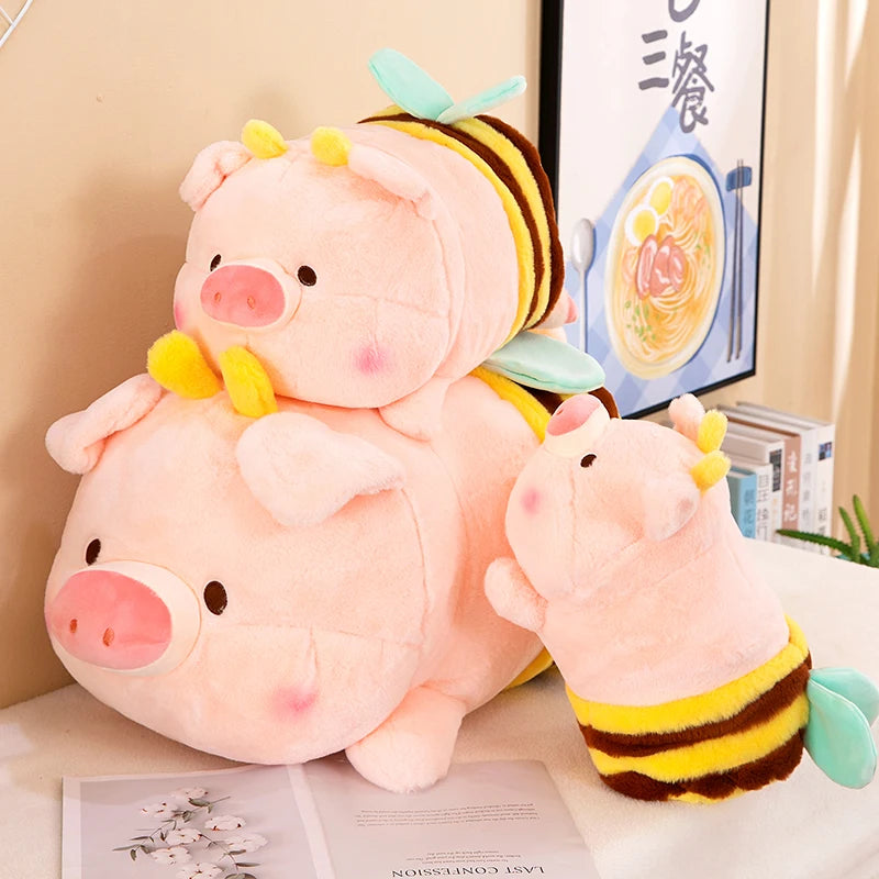 Lovely Bee Piglet Little Pig Cuddly Stuffed Plush Doll Children Gift