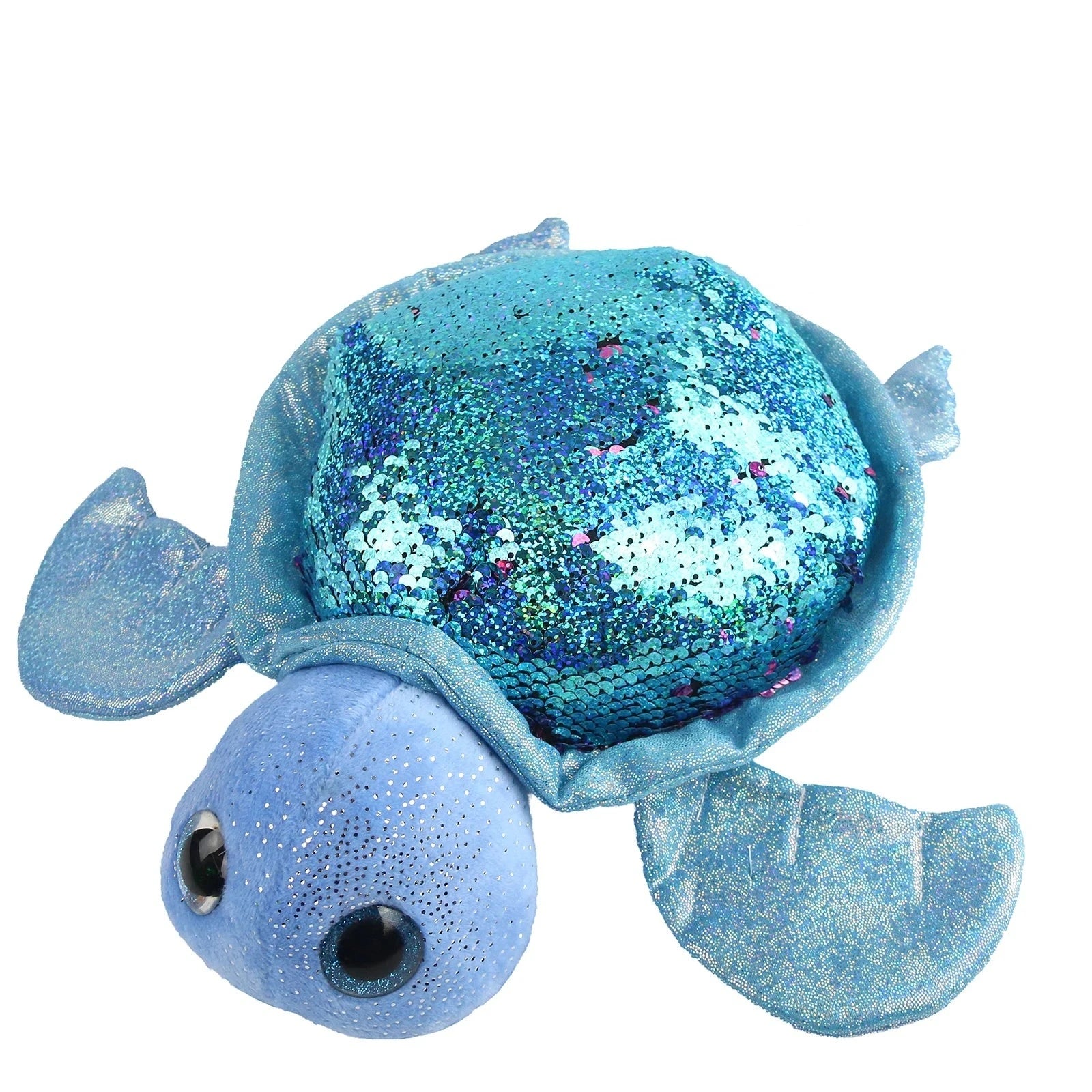 Cute Sequin Glitter Purple/Blue Turtle Stuffed Plush Doll for Kid's Birthday Gifts