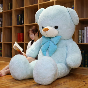 Lovely Soft Teddy Bear Plushie with Scarf 35 Inch Large Size Plush Pillow Doll Birthday Gift