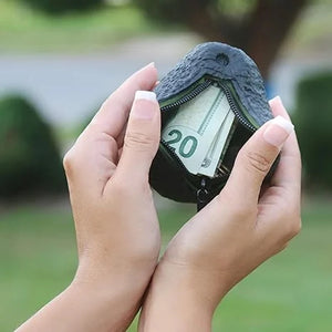 Realistic Avocado Shape Mini Coin Zipper Pocket Purse Wallet