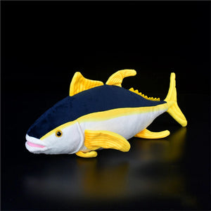 Funny Yellow Fin Tuna Fish Plushie Stuffed Plush Doll Toy