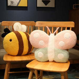 Cute Butterfly Beetle Bee Soft Plush Stuffed Cushion 
 Pillow Doll