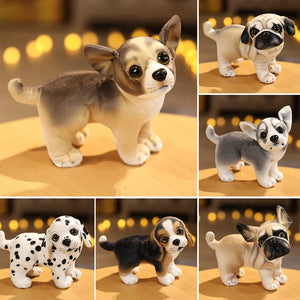 Cute Lifelike Pug Bulldog Chihuahua Dog Soft Plush Stuffed Doll Home Decor Gift