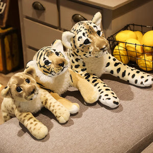 Lifelike Simulation Lion Tiger Leopard Stuffed Plush Doll Home Decor Gift