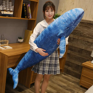 Giant Dream Blue Whale Shark Large Size Stuffed Plush Pillow Doll Gift