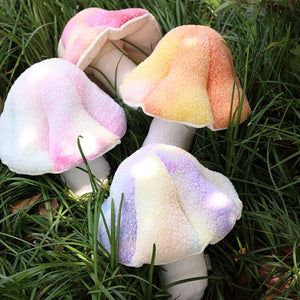 Cute Colorful Rainbow Mushroom Soft Plush Stuffed Doll