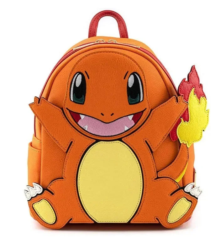 Anime Charmander Pokemon Leather Shoulder Bag Backpack