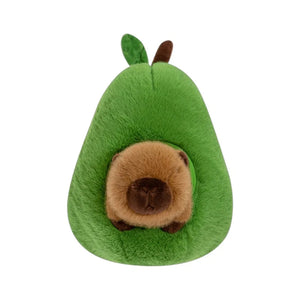 Cute Capibala in Avocado Hut 35cm Plush Soft Plush Stuffed Doll Gift