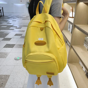 Cartoon Funny Duck College Backpack School Bag