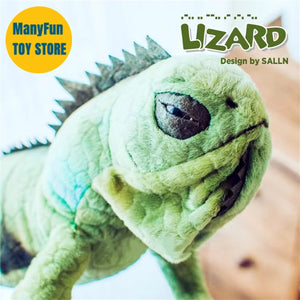 Lifelike Simulation Green Lizard Iguana Plushie Plush Stuffed Doll Toy Gifts