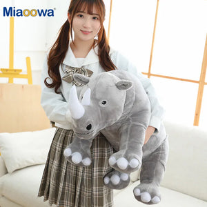 Cute Giant Rhinoceros Plushie Stuffed Plush Pillow Doll