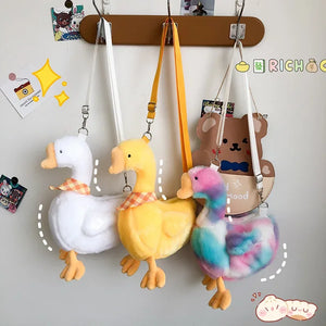 Cute Little Goose Duck Plush Purse Mini Shoulder Bag