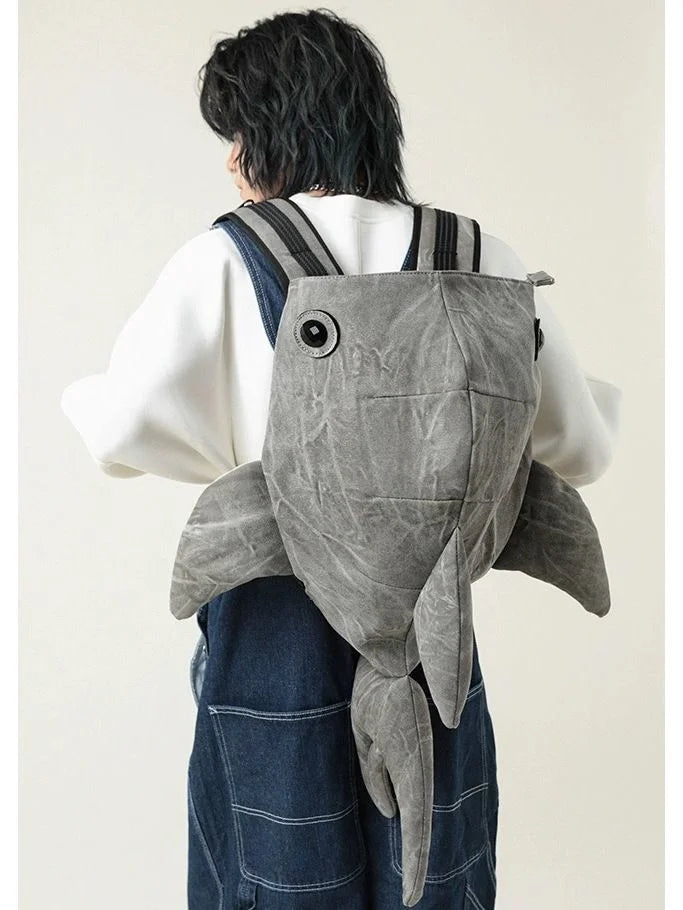 Funny Whale Shark Shape Large Capacity School Bag Backpack