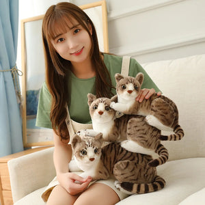 Realistic Lifelike Kitten Cat 26cm Plush Stuffed Doll Gift