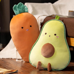 Cute Cartoon Fruit Mushroom Banana Avocado Carrot 2Stuffed Soft Plush Pillow Doll Cushion