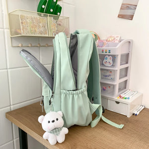 Waterproof Nylon Bookbag Backpack School Bag for Teenage Girl