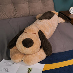 Giant Lovely Sleeping Puppy Dog Stuffed Plush Long Pillow Doll